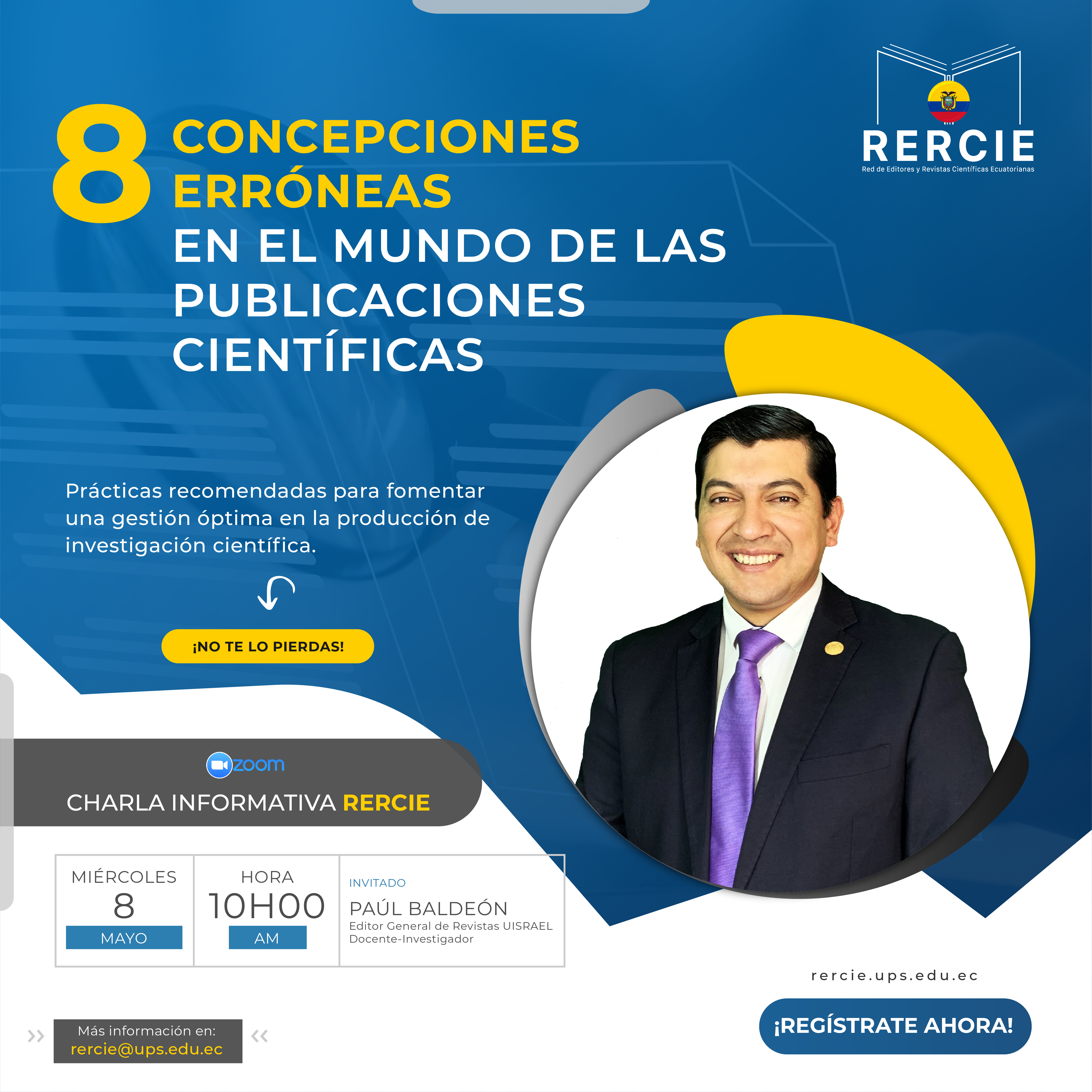 «8 concepciones erróneas en el mundo de las publicaciones científicas» – Charla Informativa  