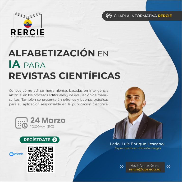📄✨»Alfabetización en IA para revistas científicas” – Charla RERCIE