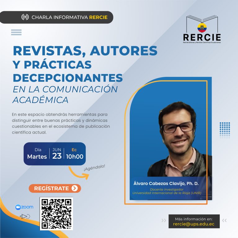 🔍»Azul oscuro, casi negro: revistas, autores y prácticas decepcionantes en la comunicación académica» – Charla RERCIE
